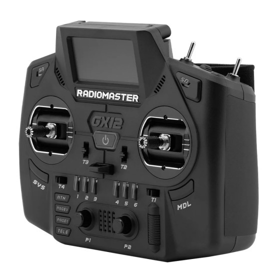 Radiomaster GX12 1000HZ 3D Digital Hall Gimbal Dual Band Antenna  XROSSBAND EXpressLRS Plastic Remote Control
